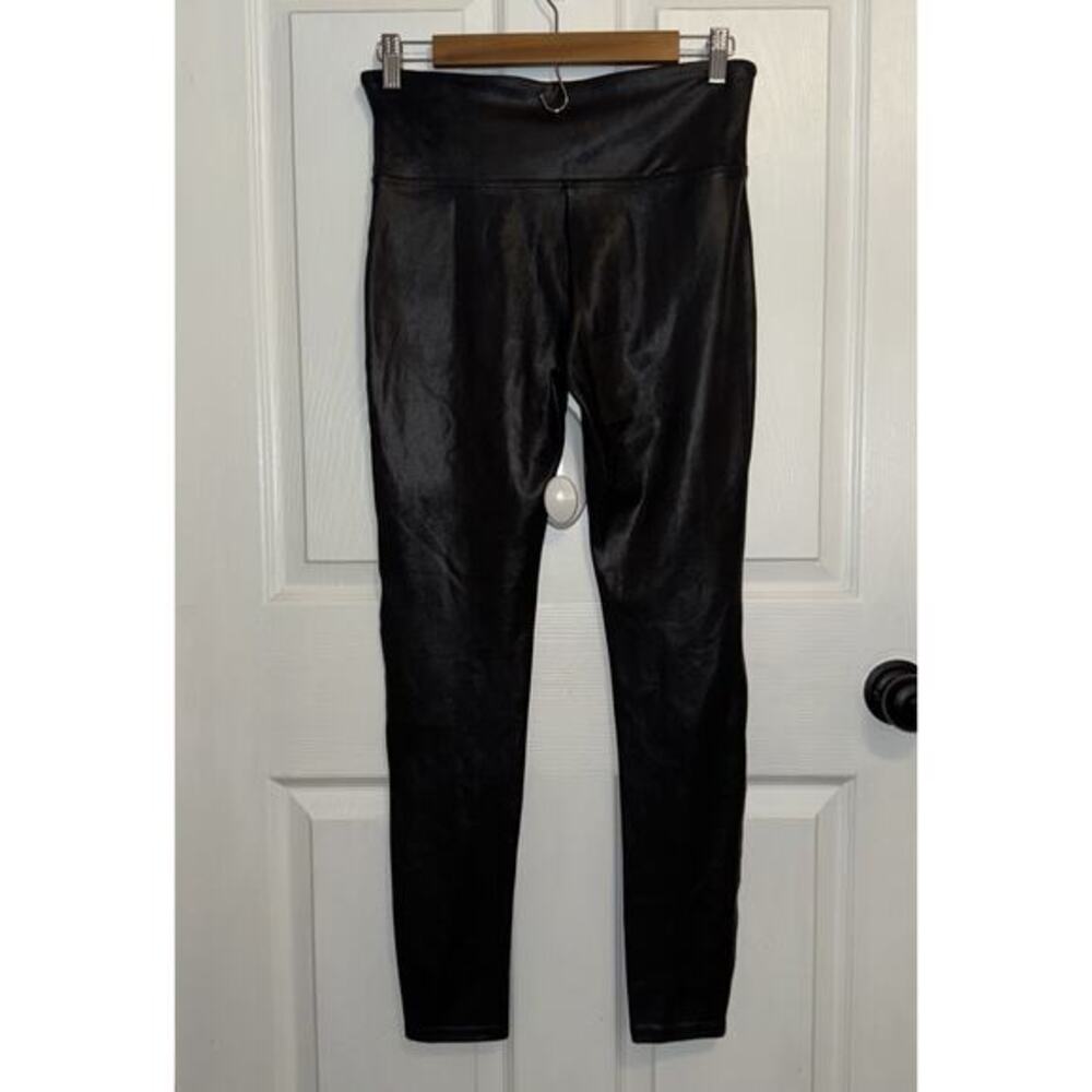 SPANX All Over Faux Leather Leggings Black Size XL - Picture 4 of 5